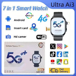 Nuevo Ultra Ai3 Smartwatch 4G Android Amoled HD cámara GPS WIFI Google Play Store aplicación descargar juego Bluetooth Smartwatch hombres mujeres