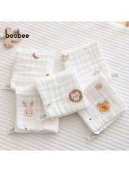 Toallas de saliva para bebés de 5 piezas, toallas cuadradas pequeñas ultrasuaves y cómodas para recién nacidos, toallas faciales especiales para bebés, multiusos, respetuosas con la piel y suaves,