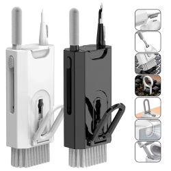 Kit de limpieza 8 en 1, limpiador de teclado para AirPods, cámara, herramienta de limpieza de teléfono, juego de extractor de teclas, cepillo de pantalla, pluma de limpieza de auriculares