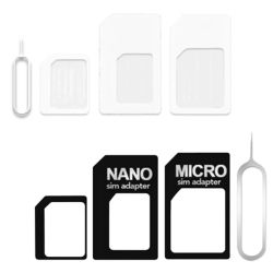 Convertidor de tarjeta NanoSIM a Micro estándar para tableta, teléfono, adaptador de tarjeta SIM, convertir teléfonos universales para Nano Sim 4 en 1