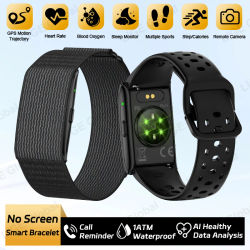 LIGE nuevo GPS deportes pulsera inteligente hombres AI presión arterial saludable rastreador de Fitness podómetro recordatorio de llamadas Smartwatch banda mujeres