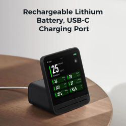 Qingping-Detector de aire 2 para hogar inteligente, Control de pantalla táctil, Sensor de temperatura y humedad, Monitor de calidad CO2 PM2.5, aplicación Mi Home CN