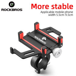 Soporte para teléfono de bicicleta ROCKBROS, soporte para bicicleta de aleación de aluminio, rotación ajustable de 360, soporte para teléfono para bicicleta, accesorios para motocicleta y bicicleta