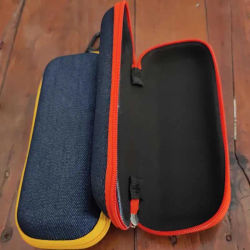 Caja de gafas de tela vaquera a la moda, contenedor de protección para gafas de sol con cremallera, estuche para gafas, organizador de gafas de lectura, bolsa de transporte