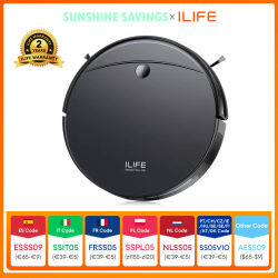 Aspiradora Robótica ILIFE V10, Succión de 5000 Pa, Navegación Giroscópica, Autocargable, Cepillo de Rodillo, Robot Aspirador para