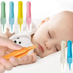 Pinzas de plástico para bebés, herramienta limpiadora de nariz, pinzas de seguridad para niños, pinzas de limpieza, suministros para el cuidado de la cavidad Nasal para niños pequeños, elementos