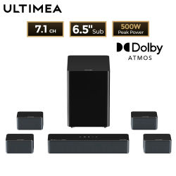 Sistema de Sonido Envolvente ULTIMEA 500W 7.1, Barra de Sonido para TV con Dolby Atmos y Control por Aplicación, Altavoz Bluetooth para Cine en Casa con Subwoofer
