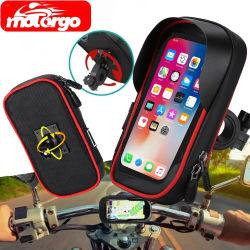 Impermeable 360 ° Soporte para teléfono con marco frontal de motocicleta y bicicleta con rotación, soporte Universal fácil para teléfono inteligente de navegación para todos los teléfonos
