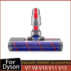 Cabezal de cepillo de rodillo suave para Dyson V7 V8 V10 V11 SV12 V15 piezas de aspiradoras de varilla inalámbrica accesorio de suelo de madera dura