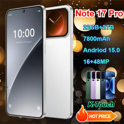 Teléfono Inteligente K-Touch HOT 5G para Note 17 Pro, Teléfonos Móviles Inteligentes 22G+2TB, Teléfono Celular Económico Android con Pantalla Completa HD de 7.3 Pulgadas, Desbloqueado, Batería de