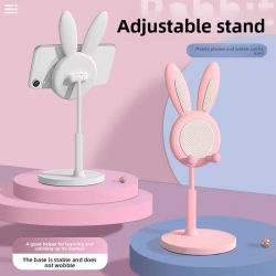 Soporte para teléfono con diseño de conejito, recomendado y superventas, ajustable en altura, ideal para tablets y uso en escritorio.