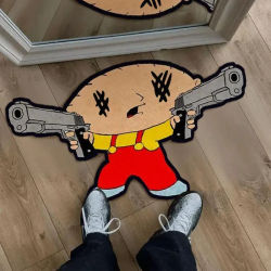 Alfombra de personaje de dibujos animados VIKAMA, cómoda y cálida, alfombra para el suelo de la entrada del baño, cojín lateral del dormitorio, decoración del hogar