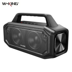Altavoces Inalámbricos Bluetooth W-KING BT261-2 de 80W, Altavoces Portátiles para Exteriores con Graves Potenciados, Emparejamiento Estéreo, Carga Inversa, Resistentes al Agua IPX6