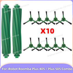 Compatible con iRobot Roomba Plus 405 / Plus 505 Combo Piezas Cepillo Principal y Lateral