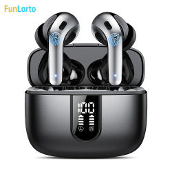 Auriculares inalámbricos con Bluetooth 5,3, reducción de ruido de llamadas de cuatro micrófonos ENC, tiempo de reproducción de 50 horas Auriculares inalámbricos Bluetooth