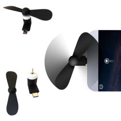 Mini ventilador Micro USB portátil creativo, 5v, 1w, dispositivo USB para teléfono móvil, probador de ventilador para accesorios enfriadores de teléfono móvil tipo C, 1 ud.
