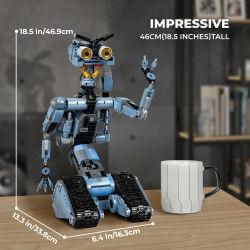 Set de Construcción de Robot Johnny 5 de 1176 Piezas, Modelo de Robot con Cortocircuito, Película Clásica, Regalo Creativo de Navidad para Fanáticos Adultos
