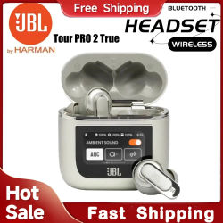 Audífonos Inalámbricos Bluetooth JBL Tour Pro 2, Auriculares Estéreo con Pantalla LCD Inteligente, JBL Tour Pro 2 True