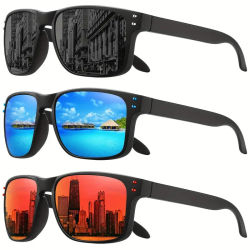 Gafas de sol cuadradas polarizadas a la moda para hombres y mujeres, gafas de sol con acabado de alta calidad, gafas de protección UV para ciclismo