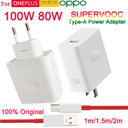 Para Oneplus cargador Original 100W Supervooc adaptador de viaje de carga súper rápida para Oppo Find X6 X5 Realme