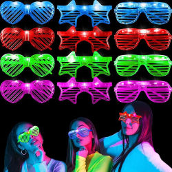 Gafas que brillan en la oscuridad, gafas con luz Led a granel, decoración de boda, recuerdos de fiesta, gafas brillantes para niños y adultos, suministros para fiestas 2024