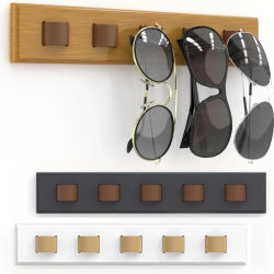 Estante de almacenamiento de gafas de madera, estante para gafas montado en la pared, estante de almacenamiento para gafas de sol para el hogar, exhibición de gafas, 1 ud.