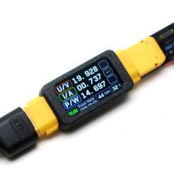 Medidor de potencia bidireccional 60A XT60, voltímetro Digital, amperímetro, Liion de plomo-ácido Lifepo4 BMS RC, Monitor de carga y descarga de batería