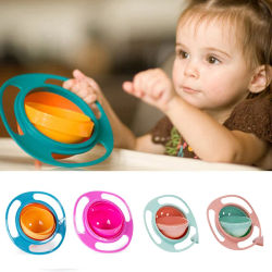 Cuenco giroscópico Universal para niños, equilibrio giratorio, novedad, giroscopio 360, platos de alimentación a prueba de derrames, juguete de equilibrio giratorio de entrenamiento para bebés