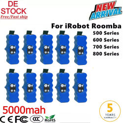 Batería de Repuesto de Iones de Litio de 14.4V 5.0A para iRobot Roomba Series 500 600 700 800 900, Batería Recargable para Aspiradora Eléctrica