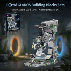 GLaDOS Portal 2 con Motor LED, Bloques de Construcción, Juego de Rompecabezas, Robot Malvado, Kit de Modelo de Ladrillos del Laboratorio Aperture, Regalo DIY para Adultos, 1976 Piezas