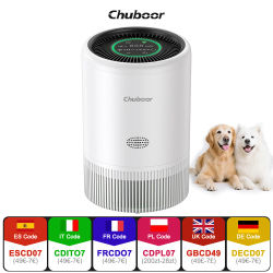 Purificador de aire inteligente Chuboor para dormitorio, hogar, Control por aplicación/Alexa, Monitor PM2.5, purificador de aire HEPA para dormitorio, sala de estar para mascotas