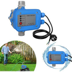 Interruptor de Presión para Bomba de Agua con Control Automático y Cable, 10 Bares, Controlador de Bomba, Monitor de Presión para Sistema de Riego de Jardín y Hogar