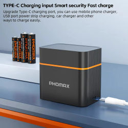 Cargador de baterías de litio PHOMAX 4200mWh1100mWh AA/AAA batería recargable para Control de coche lámpara de juguete Radio altavoz TV remoto