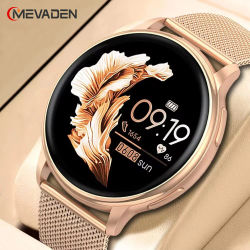 Reloj inteligente MEVADEN de 1.32 pulgadas para mujer, con Bluetooth, llamadas, seguimiento deportivo, monitor de salud, reloj inteligente para damas Y22