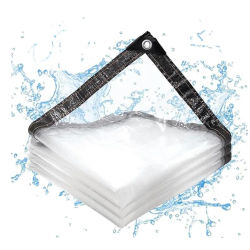 Tela transparente a prueba de lluvia, jardín a prueba de viento, invernadero de polietileno, cubierta para plantas con cubierta perforada a prueba de lluvia