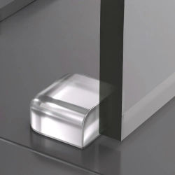 1-8 unidades de tope de puerta de silicona engrosada transparente, protector de pared autoadhesivo, almohadilla de goma para manija de puerta, gabinete y esquinas de muebles