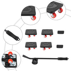 Rollos para muebles, juego de rollos de transporte para muebles con 4 deslizadores de movimiento, herramientas de cambio pesado, máximo para 400KG, giratorio de 360 grados