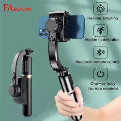 FANGTUOSI-estabilizador de vídeo móvil, palo selfie con Bluetooth, trípode, estabilizador de cardán para teléfono inteligente, soporte de disparo vertical en vivo