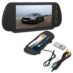 Monitor de espejo retrovisor para cámara de visión trasera, pantalla LCD de 7 pulgadas