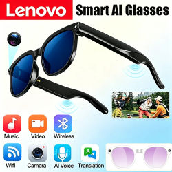 Gafas Inteligentes Lenovo con IA, 4K, 8MP, Cámara de Traducción, Grabación de Imágenes, Llamadas Bluetooth, Música, Gafas de Sol Inteligentes, Novedad 2026