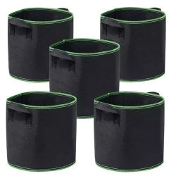 3-5 Bolsas de Cultivo de Tela No Tejida con Asas, Macetas de Tela Transpirable para Flores, Vegetales, Plantas, de 3/5/7/10/15/20 Galones