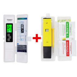 Medidor Digital de PH/TDS/EC, termómetro, pluma, pureza del agua, rango PPM 0-9999, filtro hidropónico para acuario, piscina, Monitor de agua