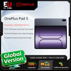 Versión Global OnePlus Pad 3 Snapdragon 8 Elite pantalla de 13,2 pulgadas 144Hz batería de 12140mAh cámara trasera de 13MP 8 altavoces carga de 80W