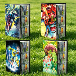 Carpeta con 9 bolsillos para tarjetas de anime, álbum de colección, archivador, compatible con Pokémon, YuGiOh, TCG, juegos deportivos, fútbol, almacenamiento para 540 tarjetas
