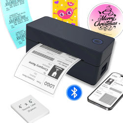 Impresora térmica Bluetooth 4 × 6, impresora de etiquetas de envío para pequeñas empresas, impresoras de etiquetas térmicas de escritorio para paquete de envío