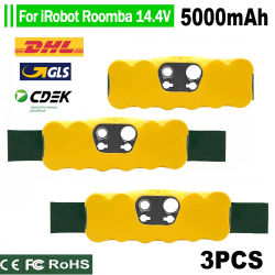 Batería recargable de 5000mAh NI-MH 14,4 V 5,0Ah para iRobot Roomba 500 600 700 800 900 595 620 650 780 890 baterías