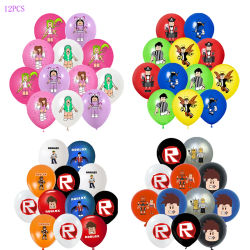 Set de 12 Globos de Látex de Roblox para Fiestas de Cumpleaños, Decoración para Baby Shower