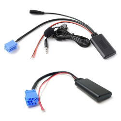 Adaptador de Cable conector de 8 pines para coche, adaptador auxiliar inalámbrico compatible con Bluetooth, micrófono, reemplazo de accesorios para automóvil, 1 ud.