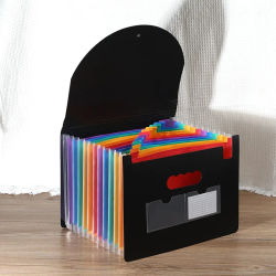 Carpeta de archivos acordeón con 13/25 bolsillos, organizador de archivos en expansión, caja de archivo portátil de papel colorido/cuenco/recibo/soporte de documentos