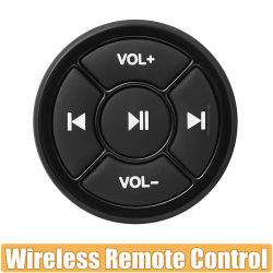 Reproductor de música, volante inalámbrico, Bluetooth, Control remoto, botón multimedia, Multimedia para Android IOS, Kit de teléfono inteligente